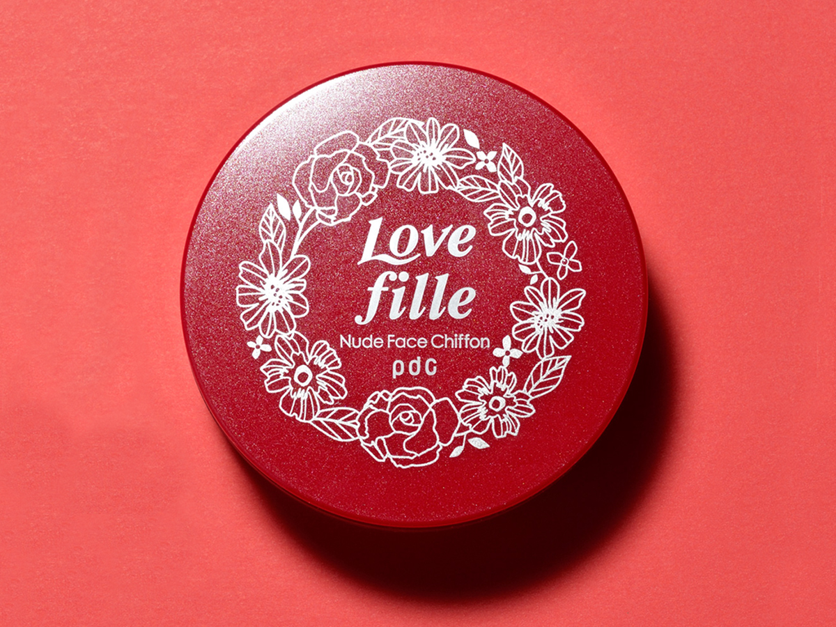 love fille – nude face chiffon 限定品パッケージデザイン パッケージデザイン 
