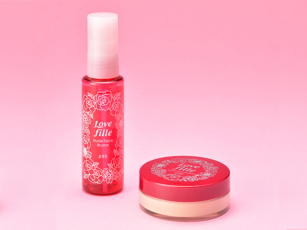 love fille – nude face chiffon 限定品パッケージデザイン パッケージデザイン 