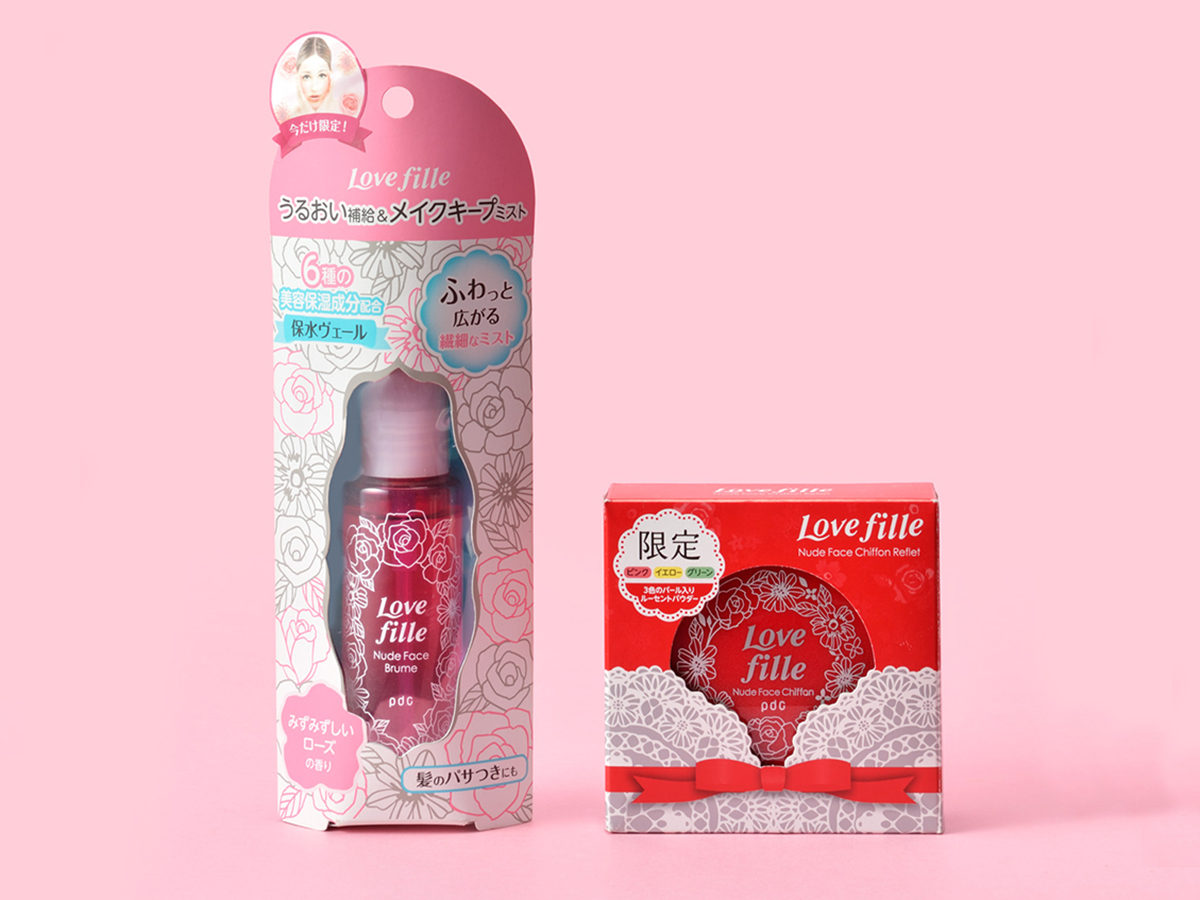 love fille – nude face chiffon 限定品パッケージデザイン パッケージデザイン 