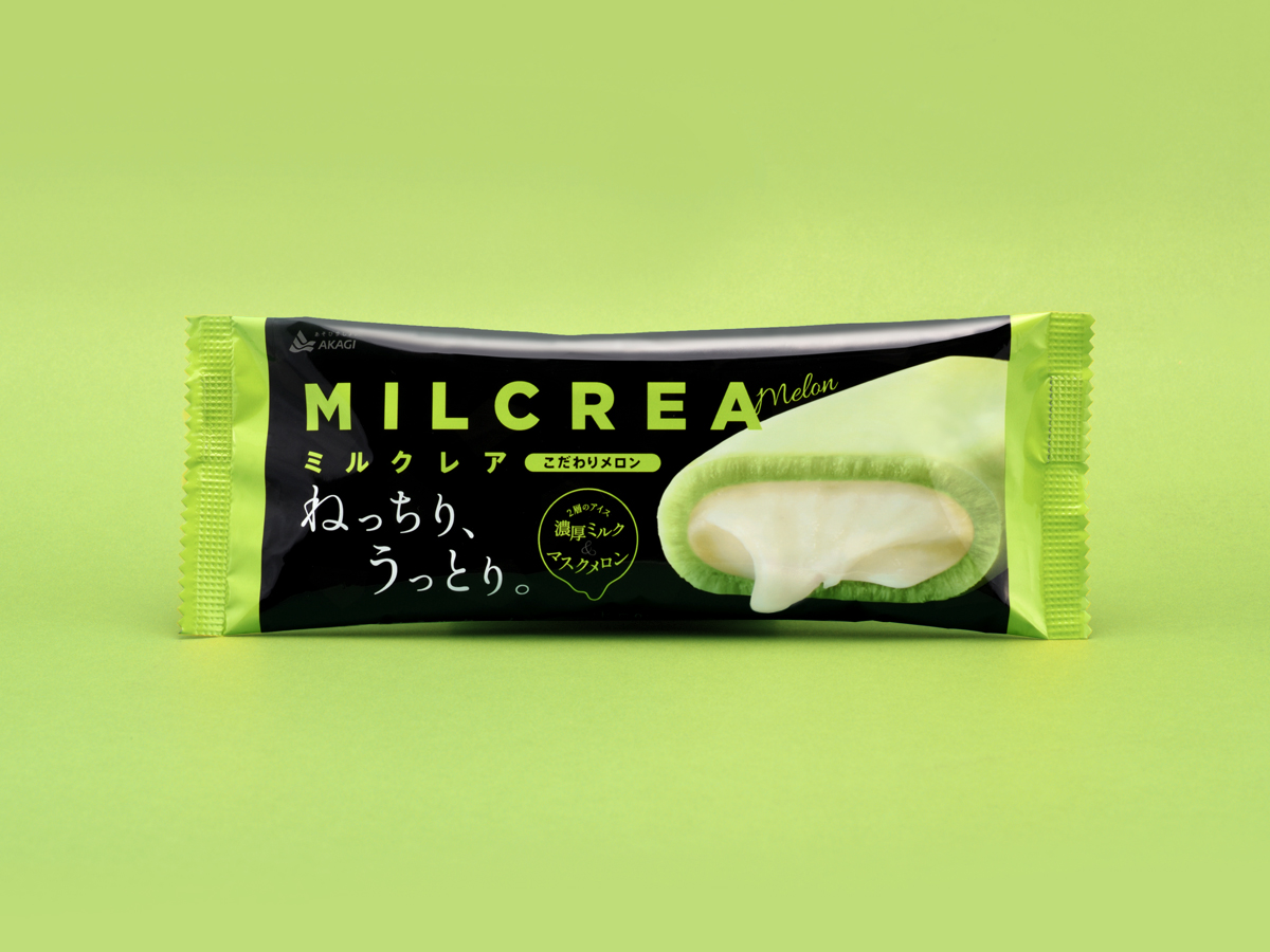 ミルクレア こだわりメロン味 パッケージデザイン パッケージデザイン 
