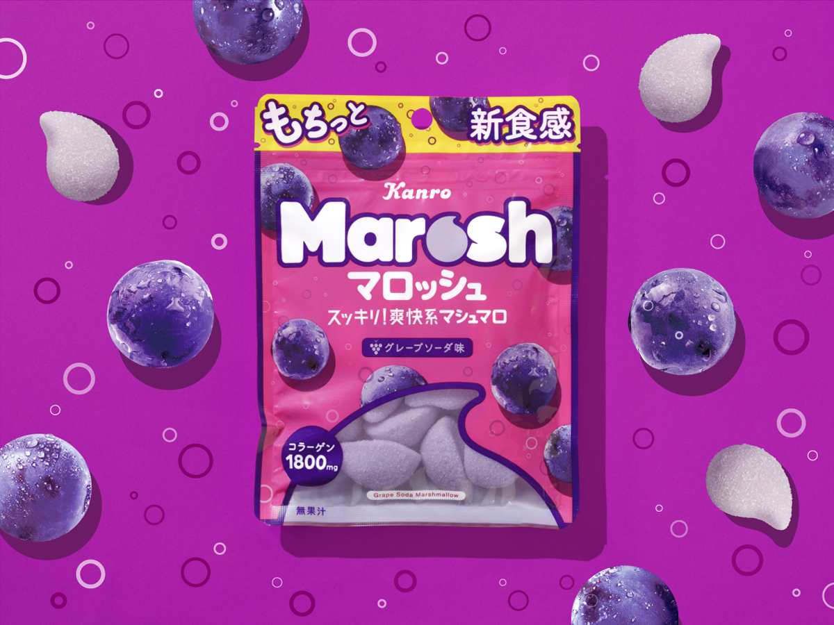 Marosh マロッシュ グレープソーダ味/レモンスカッシュ味 パッケージデザイン パッケージデザイン 