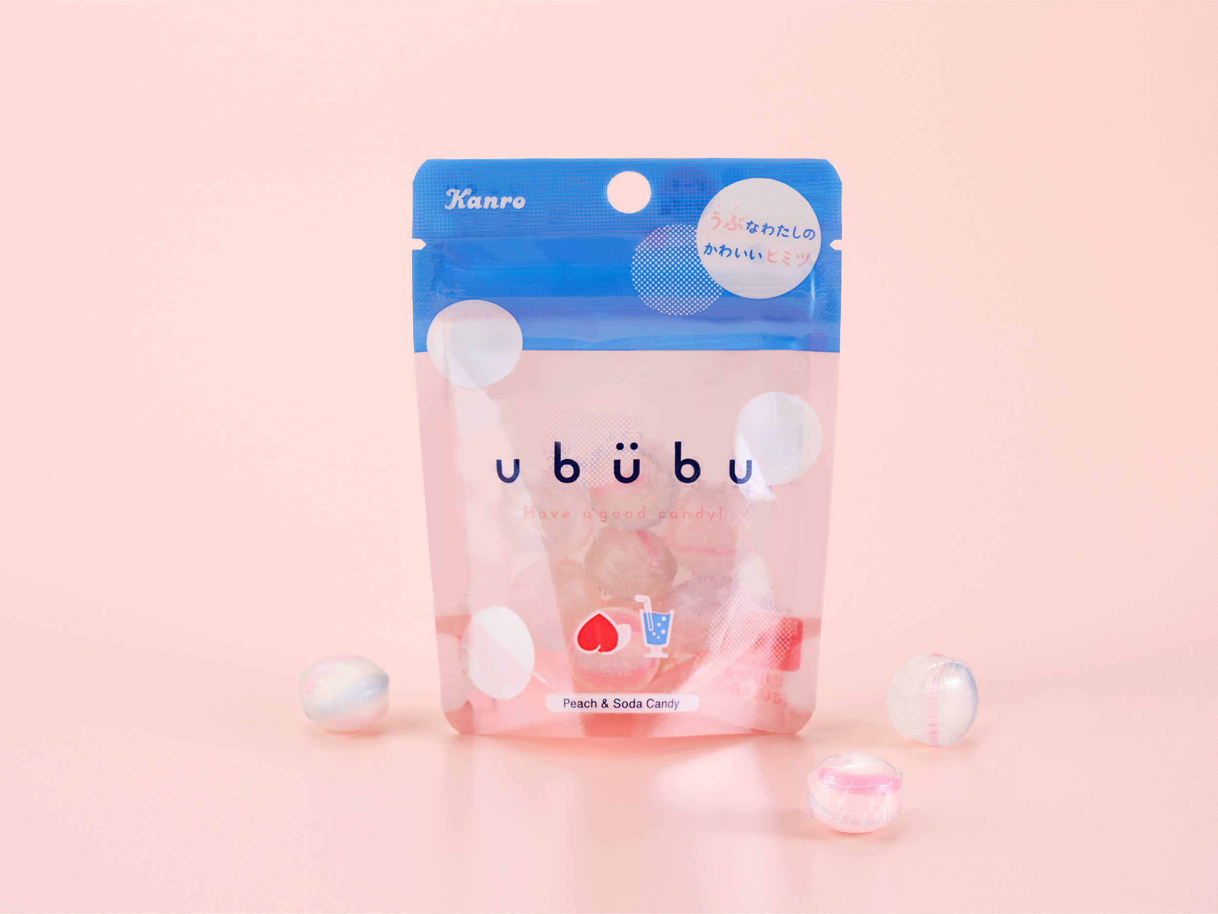 ububu キャンディ ももソーダ味<br>パッケージデザイン パッケージデザイン 