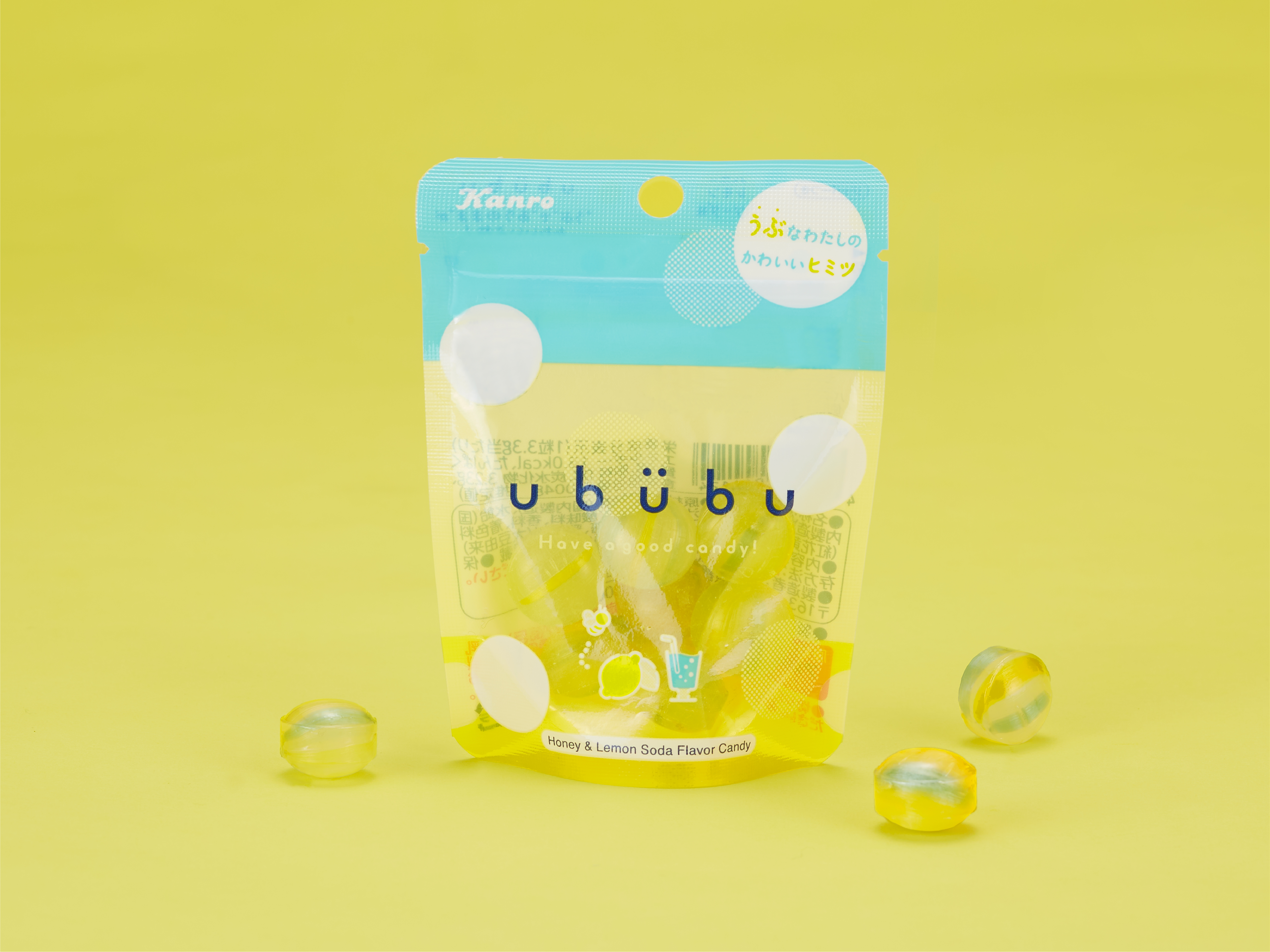 ububuキャンディ ハニーレモンソーダ味パッケージデザイン パッケージデザイン 